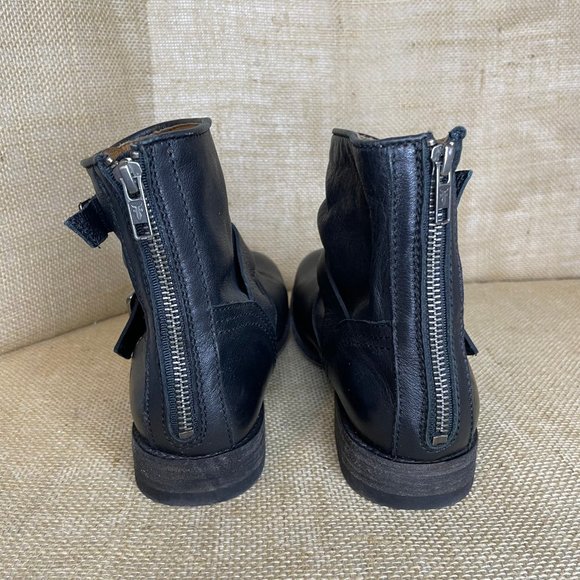 Frye 3472366 Tyler Engineer Leather Womens Black Boots Size 9B - Picture 4 of 6